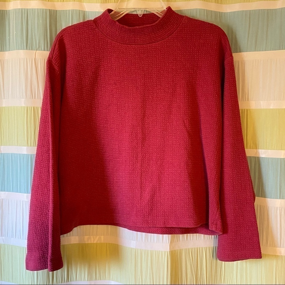 June & Hudson Cropped Sweater Mock Neck Sz Small - Picture 3 of 7